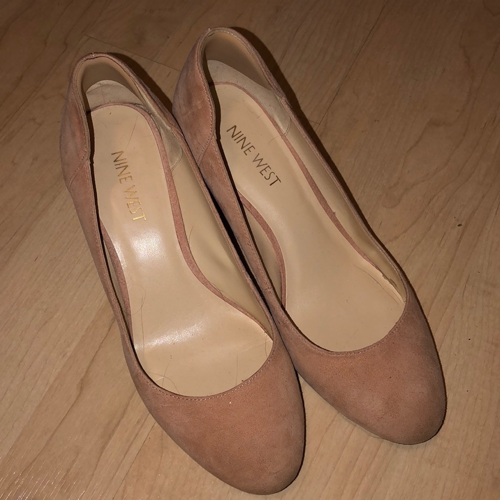 nine west kitten block heels